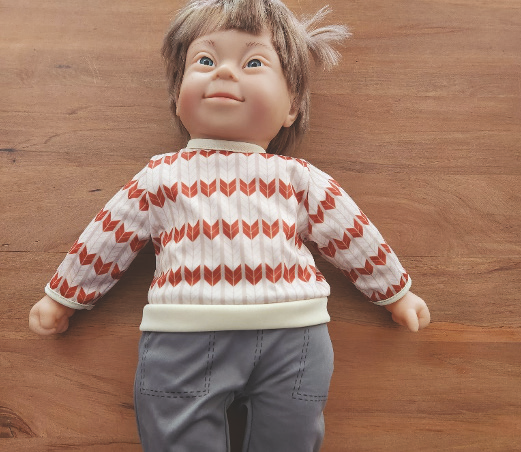 BOY DOLL with Down Syndrome for  home corner integration play.