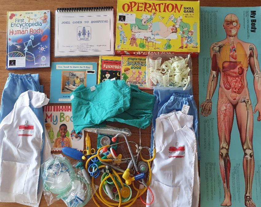 Hospital Play dress ups and loads of equipment for 6 in classroom home corner Set 2