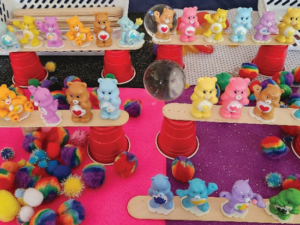 care bear miniature figurine play set 4 students.webp